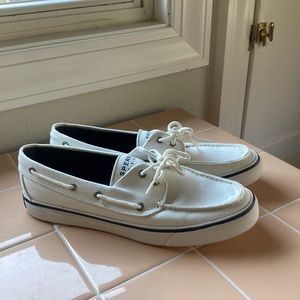 White Sperry Top-Sider Boat Shoes (size 10 womens)